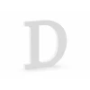 Wooden Letter D, White, 19.5x20cm