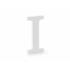 Wooden Letter I, White, 9.5x20cm