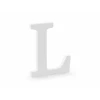 Wooden Letter L, White, 16x20cm