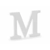 Wooden Letter M, White, 25x20cm