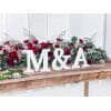 Wooden Letter M, White, 25x20cm