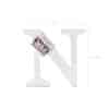 Wooden Letter N, White, 21.5x20cm