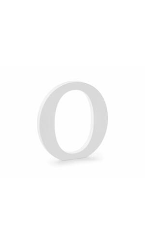 Wooden Letter O, White, 19.5x20.5cm