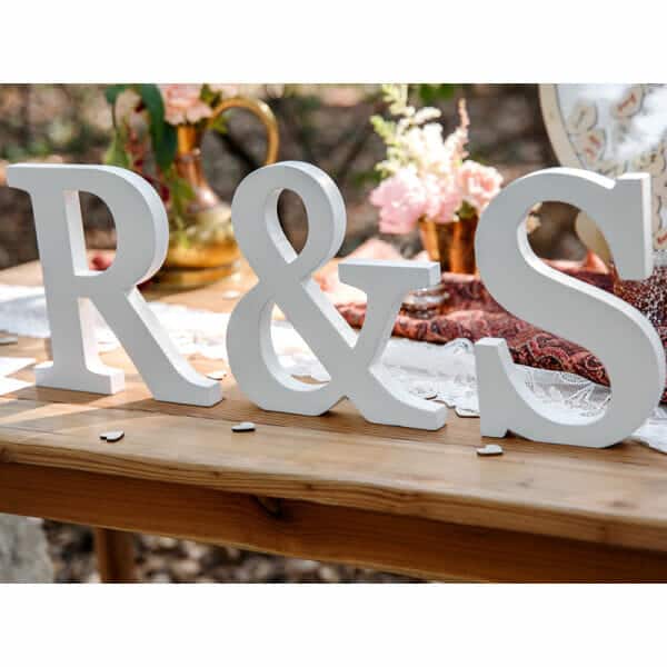 Wooden Letter R, White, 19.5x20cm