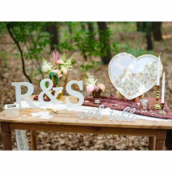 Wooden Letter R, White, 19.5x20cm