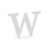 Wooden Letter W, White, 26.5x19cm