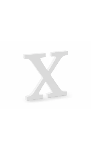 Wooden Letter X, White, 19.5x19cm