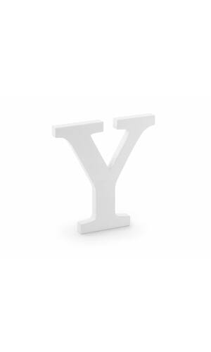 Wooden Letter Y, White, 19x20M