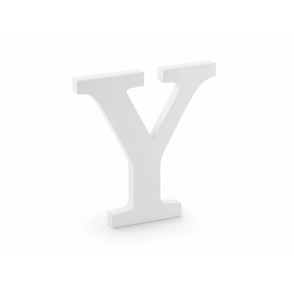 Wooden Letter Y, White, 19x20M