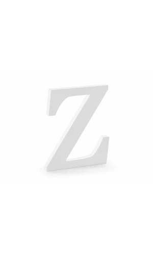 Wooden Letter Z, White, 17x20cm