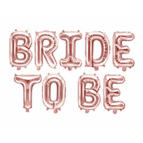 Foil Balloon Bride To Be, 340x35cm, Rose Gold