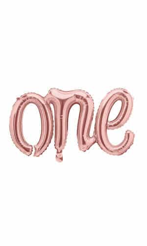 Foil Balloon One, 66x37cm, Rose Gold