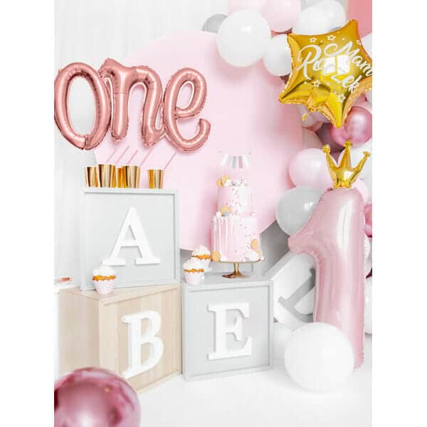 Foil Balloon One, 66x37cm, Rose Gold