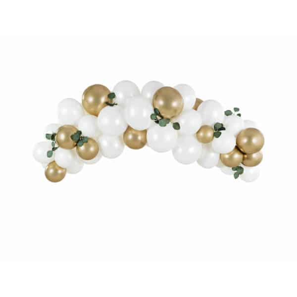 Balloon Garland - White And Gold, 200cm (1 pkt / 60 pc.)