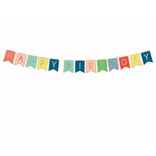 Banner Happy Birthday, Mix, 15 x 175 cm