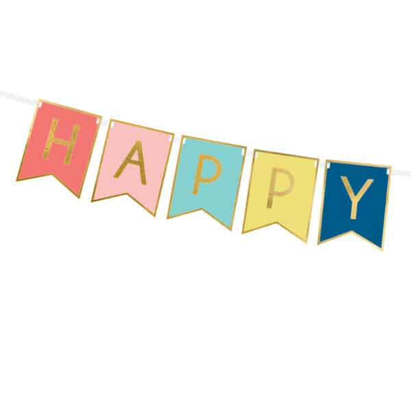 Banner Happy Birthday, Mix, 15 x 175 cm
