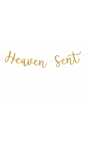 Banner Heaven Sent, Gold, 14.5x85cm