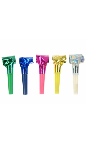 Holographic Blow Out Whistle (Assorted Colors)
