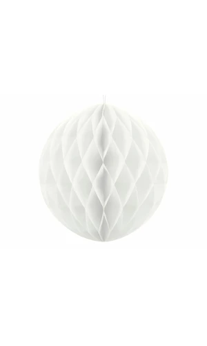 Honeycomb Ball, White, 20cm