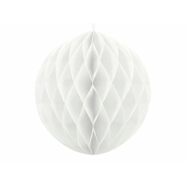 Honeycomb Ball, White, 40cm