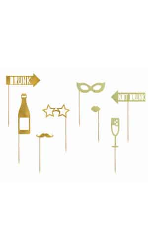 Photo Props Let's Celebrate, Mix, Gold (1 pkt / 8 pc.)