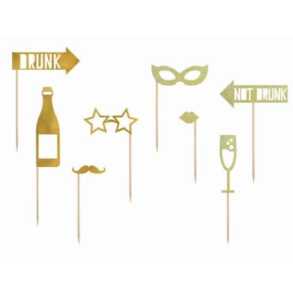 Photo Props Let's Celebrate, Mix, Gold (1 pkt / 8 pc.)