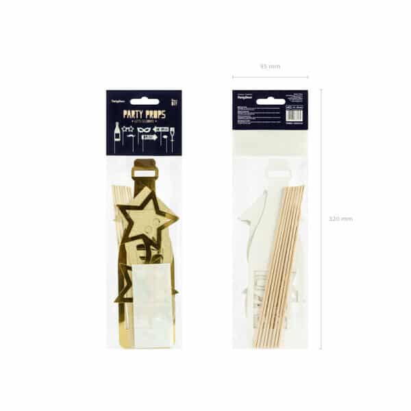 Photo Props Let's Celebrate, Mix, Gold (1 pkt / 8 pc.)