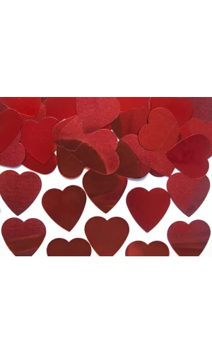 Confetti Hearts, Red, 25mm, 10g