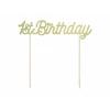 Cake Topper 1st Birthday, Gold