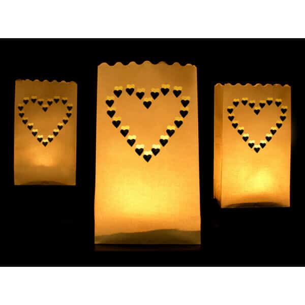 Lanterns, Candle Bags, 15 x 9 x 26cm (1 pkt / 10 pc.)
