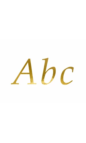 Letter Stickers, Gold