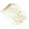 Table Runner - Printed Organza, Cream, 0.36 x 9M