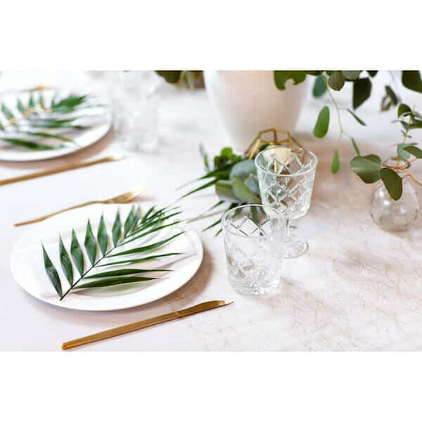 Table Runner - Printed Organza, White, 0.48 x 9M