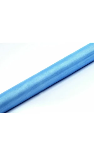 Table Runner - Organza Plain, Sky-Blue, 0.36 x 9M 