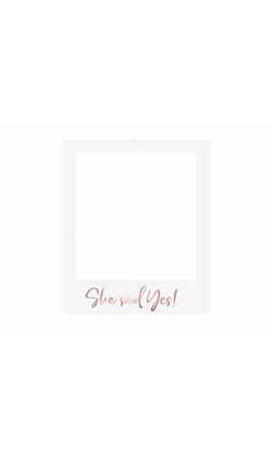 Slefie Photo Frame She Said Yes, Rose Gold, 50 x 59.5cm