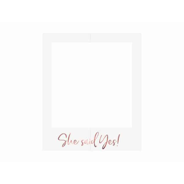 Slefie Photo Frame She Said Yes, Rose Gold, 50 x 59.5cm