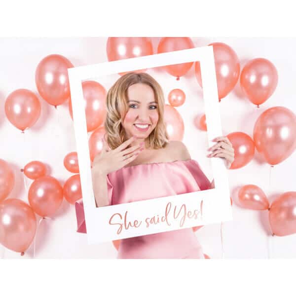 Slefie Photo Frame She Said Yes, Rose Gold, 50 x 59.5cm