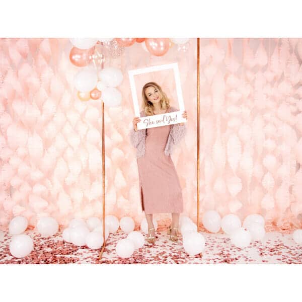 Slefie Photo Frame She Said Yes, Rose Gold, 50 x 59.5cm