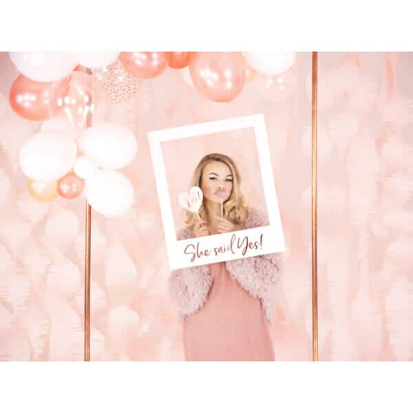 Slefie Photo Frame She Said Yes, Rose Gold, 50 x 59.5cm