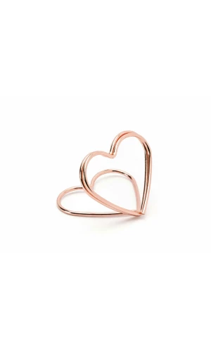 Place Card Holders Hearts, Rose Gold, 2.5 cm (1 pkt / 10 pc.)