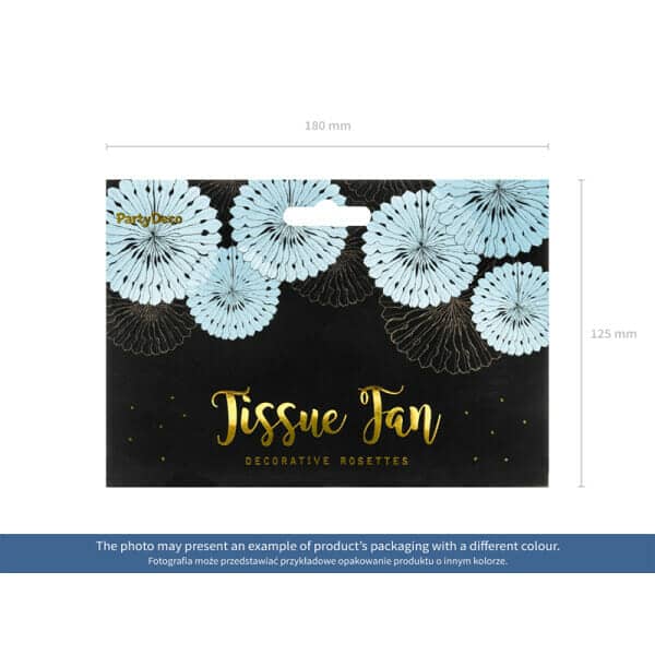 Tissue Fan, White, 20-30cm (1 pkt / 3 pc.)