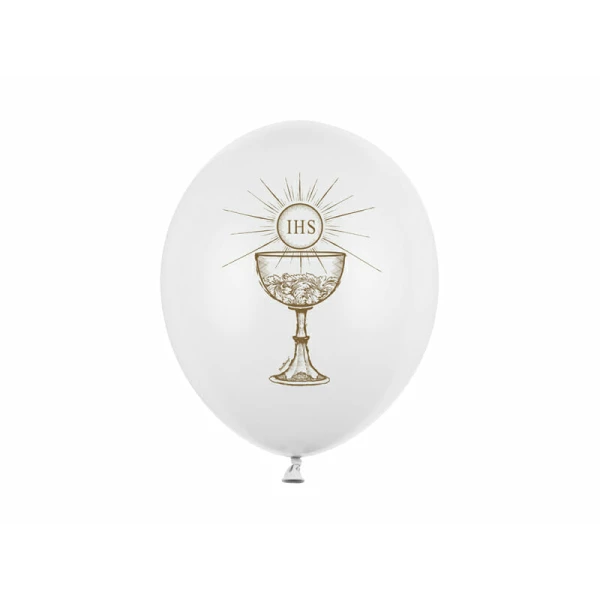 IHS Latex Balloon 30cm Pastel Pure White (Assorted Design) - 1pc