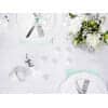Decorative Mesh Table Runner - Fiber, Silver, 0.36x9M