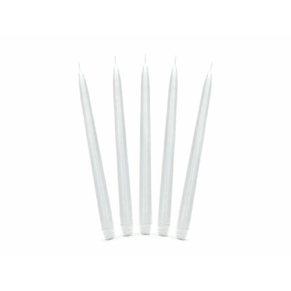 Taper Candle, Matt, White, 24cm (1pc)