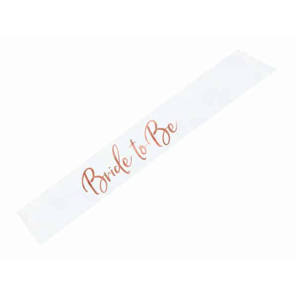 Sash Bride To Be, White, 75cm