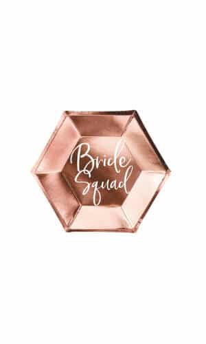 Plates Bride Squad, Rose Gold, 23cm (1 pkt / 6 pc.)