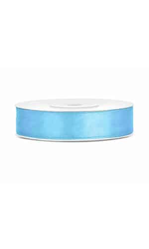 Satin Ribbon, Sky-Blue, 12mm (Sold Per Metre)
