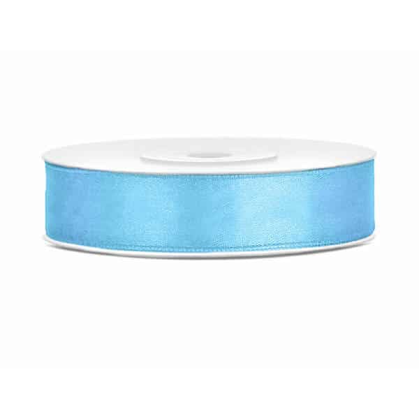 Satin Ribbon, Sky-Blue, 12mm (Sold Per Metre)