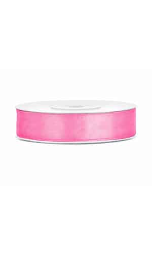 Satin Ribbon, Pink, 12mm (Sold Per Metre)
