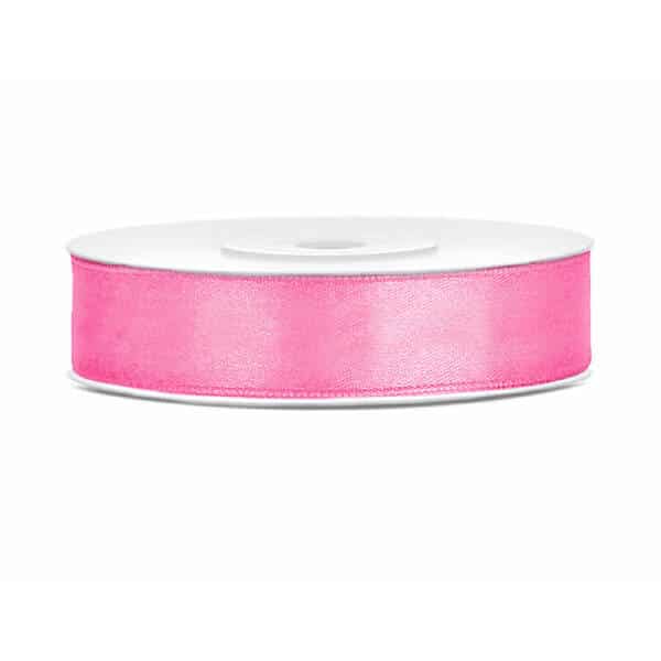 Satin Ribbon, Pink, 12mm (Sold Per Metre)